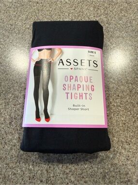 Assets by Spanx-Opaque Shaping Tights, Built-in Shaper Short, Size 5, NWT!